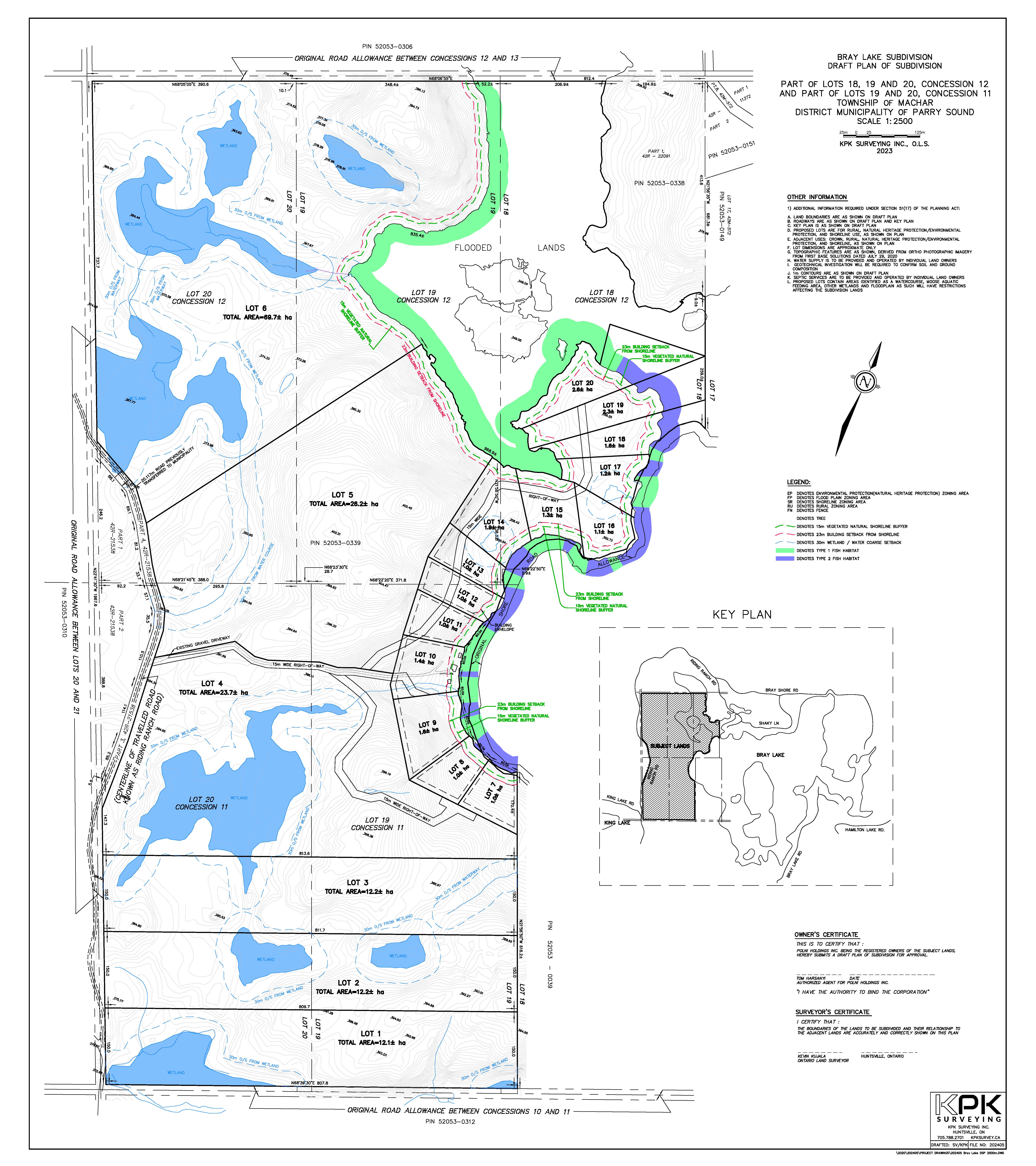 Bray Lake Subdivision Draft Plan of Subdivision