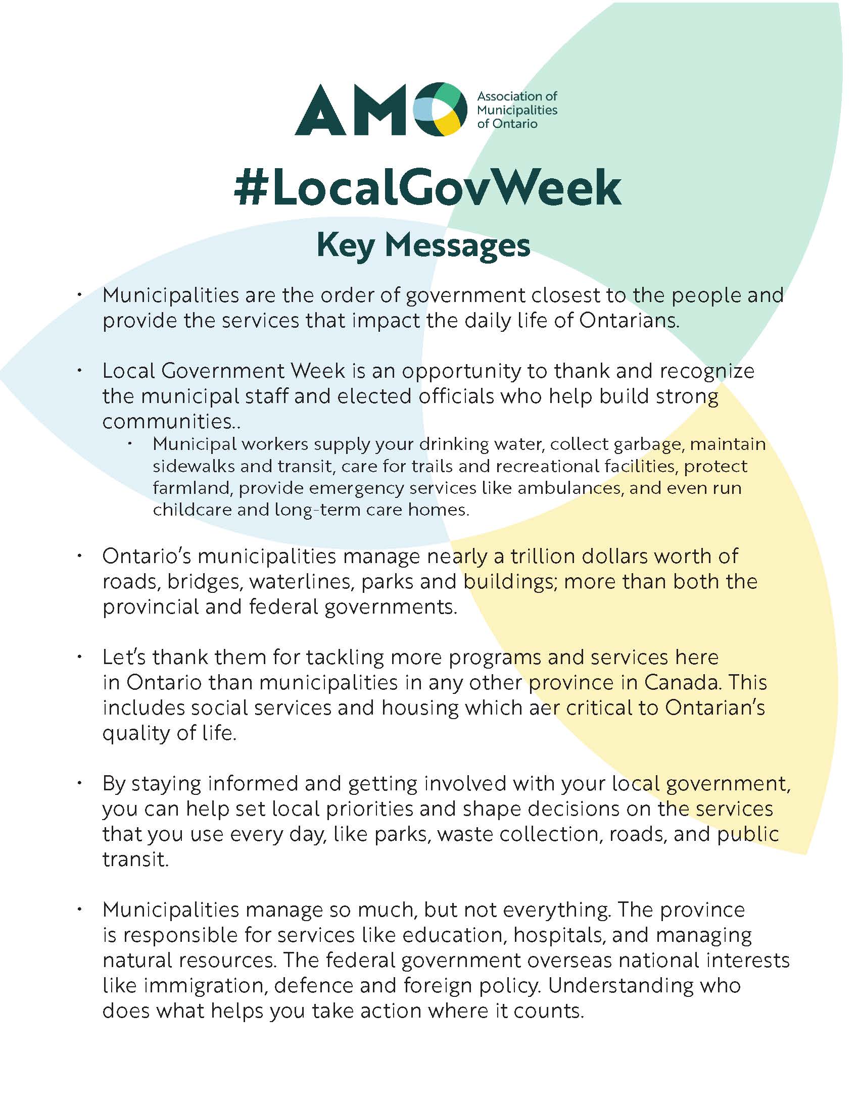 AMO #LocalGovWeek Key Messages